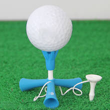 Soporte de pelota de Golf, trípode giratorio Anti-vuelo, accesorios de práctica, Ayuda de altura ajustable, de pie, Mini entrenamiento 2024 - compra barato