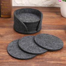 10pcs Round Felt Coaster Dining Table Protector Pad Heat Resistant Cup Mat Coffee Tea Hot Drink Mug Placemat Kitchen Accessories 2024 - buy cheap