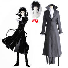 Bungo Stray Dogs Mafia Akutagawa Ryunosuke Cosplay Costume Anime Uniform Long Coat Trench Coat Halloween Costume Wig 2024 - buy cheap