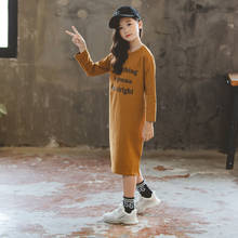 New Girls Shirt Dress 2021 Spring Summer Cotton Letters Kids Dresses for Girls Baby Leisure Dress Midi Dress Clothes,#5158 2024 - buy cheap