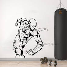 Man Bring Up Fitness Gym Art Mural Wall Stickers Vinyl Muscle Man Wall Decal Nontoxic PVC Wallpaper Hot Fitness Posters AL006 2024 - buy cheap