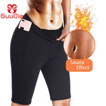 Guudia-calças leggings femininas queima de gorduras, calça capri feminina de neoprene sem costura, para treinos em ambientes internos e externos 2024 - compre barato