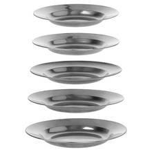 Stainless Steel Round Dinner Plate Dish Tray Food Container Outdoor Camping Picnic Tableware 16-24cm wholesales 2024 - buy cheap