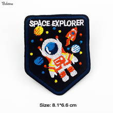 Space Motif Planet Cartoon Patches Iron on Embroidered Badges for Kids Cloth Handmade Stickers for Jacket Jeans Decoration 2024 - buy cheap