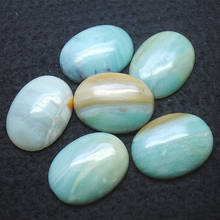 3PCS Nature Amazonite Stone Cabochons Oval Shape Beads Cabs NO Hole Size 30x40MM For Women Pendants Making Accessories Hot One 2024 - buy cheap