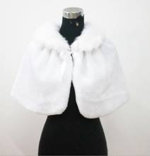 Faux fur Wedding Bridal Stole Ladies Shawl Winter Cloak Bolero Coat Party Jacket Shrug 2024 - buy cheap
