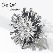 D&Rui Jewelry Crystal Flower Brooches Pins Women's Vintage Enamel Brooch Brooches for Women's Clothing Accessories 2020 New Gift 2024 - buy cheap