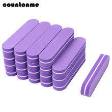 200pcs Purple Sponge Nail Art File 100/180 9*2cm Nail Art Sanding Buffer Block Mini Files For Manicure UV Gel Polish Files Block 2024 - buy cheap