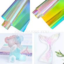 Papel de espejo reflectante Aurora AB, accesorios de molde de resina epoxi DIY, rellenos de joyería, fabricación de joyas, envío directo, 3 pies 2024 - compra barato