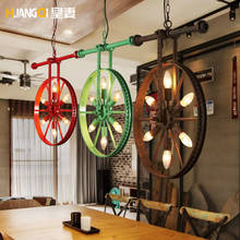 Luminária pendente loft com estilo industrial vento, restaurante, personalidade, americana, país, ferro, arte, candelabro, luminária 2024 - compre barato