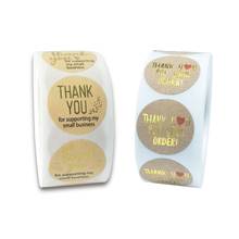 5000pcs/lot round thank you stationery Bronzing business decorative envelope kraft paper sealing sticker 2024 - buy cheap