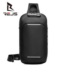 REJS LANGT Anti-Theft Men Crossbody Bag Fashion Shoulder Bags Male Waterproof Messenger Bag USB Charging Short Travel Pack SAC 2024 - buy cheap