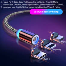 BaySerry-Cable magnético USB tipo C para móvil, 12 11 Micro USB de carga rápida para iPhone, Samsung S21, S20 2024 - compra barato