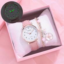 Новые светящиеся часы, женские модные повседневные часы с кожаным ремешком, простые женские кварцевые часы с маленьким циферблатом, наручные часы для женщин 2022 - купить недорого