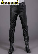 2020 Winter New style Men Fashion Motorcycle Genuine leather pants Korean Casual natural leather pants male trousers 29-39 2024 - buy cheap