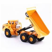 Alloy 1:87 Scale Dump Diecast Construction Vehicle Cars Lorry Toys Model 2024 - buy cheap