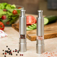 Manual Stainless Steel Mills Grinder Thumb Push Salt Pepper Spice Sauce Grinder Mill Muller Stick Kitchen Tools 2024 - buy cheap