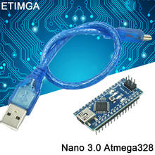 Nano 3.0 atmega328 mini versão ch340, chips importados, suporte para win7 win8, para arduino com cabo usb 2024 - compre barato
