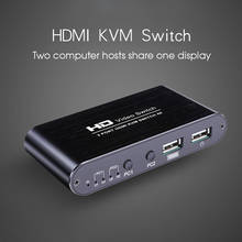 HDMI-compatible KVM Switch Box 4Kx2K Ultra HD Switcher 2 Port PCs Sharing 2 Devices for Keyboard Mouse Printer Switch Selector 2024 - buy cheap