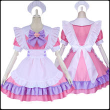 Lolita Maid Dress Cute Cat Pink Purple Blue Cosplay Costume Suit For Girls Maid Party Stage Costumes Lolita Dress Sets Women 2024 - buy cheap