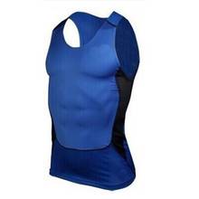 Hot Sale Men Fitness GYM Base Layer Top Compression Sleeveless Sports Tight Shirts 2024 - buy cheap