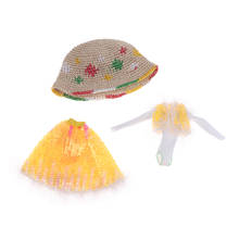 Doce 12 ''boneca feminina vestido de princesa top macacão roupa de verão para neo blythe azone licca boneca traje acessórios (amarelo) 2024 - compre barato