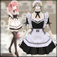 New Black white maid costume Lolita Waitres dress cute Japanese Anime costume Westidos de fiesta de noc party dress vestidos 2024 - buy cheap