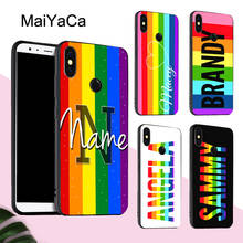 PERSONALISED rainbow name For Xiaomi Redmi Note 11 10 9 8 Pro 10S 9A 9T Mi 11 Lite 11T POCO X3 Pro GT M3 M4 F3 Case 2024 - buy cheap