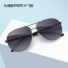 MERRY'S Men Classic Pilot Sunglasses HD Polarized Aviation Frame Sunglasses For Driving TR90 Legs UV400 Protection S8037 2024 - buy cheap
