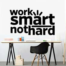 Office quotes Wall Decal Vinyl Work Smart Not Hard Office Wall Decor Decal Wall Stickers Removable enterprise Decoration Z619 2024 - buy cheap