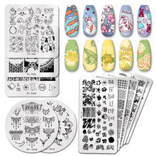 PICT YOU Nail Stamping Plates Marble Animals Flowers Pattern Nail Art Plate Stainless Steel Nail Design Stencil Tools 2024 - buy cheap