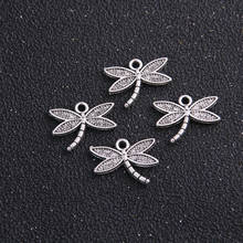 20pcs/lot 14*18mm Mini Dragonfly Charms Antique   color Zinc Alloy Trendy Jewelry Natural Animal Charm Pendant 2024 - buy cheap