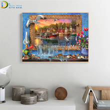 Diamond Embroidery Abstract Boating Lake Animals 5D DIY Diamond Painting Square Round Resin Cross Stitch Rhinestone Home Decor 2024 - buy cheap