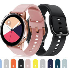 Correa de reloj de 20mm para Samsung Galaxy watch Active 2/42mm/3 41mm/Gear S2/Sport, pulsera de silicona para smartwatch Active2 40mm 44mm 2024 - compra barato