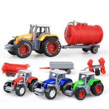 Vehículos de granja fundidos a presión, Mini coche, modelo de coche de ingeniería, Tractor de ingeniería, juguetes, modelo para niños, regalo de Navidad 2024 - compra barato