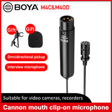 BOYA-micrófono BY-M4OD BY-M4C, accesorio omnidireccional, XLR, Lavalier, Phantom, para Canon, Sony, Camcord, grabadora de Audio profesional 2024 - compra barato