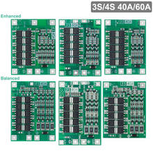 3S/4S 40A/60A Li-ion Lithium Battery Charger Protection Board 18650 BMS For Drill Motor Enhance/Balanced 11.1V/12.6V/14.8V/16.8V 2024 - buy cheap