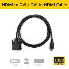 Cable HDMI a DVI/DVI a HDMI, adaptador de 24 + 1 Pines, 1080p DVI D macho a HDMI macho, convertidor para proyector de DVD HDTV 2024 - compra barato