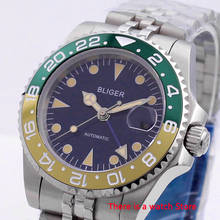 Bliger 40mm Automatic Mechanical Mens Watch Luxury Sapphire Crystal Vintage Clock GMT Watch Luminous Waterproof Wristwatch Men 2024 - buy cheap