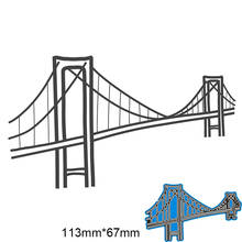 Puente de troqueles de corte de Metal, plantilla de decoración de papel para álbum de recortes, grabado en relieve, tarjeta de papel artesanal, 113x67mm 2024 - compra barato