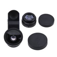 3 in 1 Wide Angle Macro Fisheye Lens Camera Kits Mobile Phone Fish Eye Lenses with Clip 180 degrees for Cell Phone 2024 - buy cheap