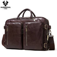 2020 Men's Business Bag Genuine Leather Briefcase Messenger Bag Male Shoulder Tote Back Handbag Large Capacity Travel Laptop Bag 2024 - buy cheap