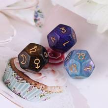 3pcs/set Dichromatic D12 Polyhedral Astrology Dices for Constellation Divination H8WC 2024 - buy cheap