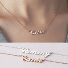 Gold Color Name Necklace Personalized Stainless Steel Custom Nameplate Pendant Necklace Women Men Jewellery Best Friends Gifts 2024 - buy cheap