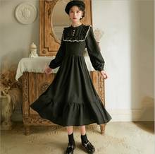 2020 New French Women 50S 60S Vintage Elegant Midi Dress Black Dress Women Autumn Winter Club Party Night Vestidos 2024 - buy cheap