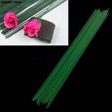Fio de ferro de plástico com 60cm verde de comprimento, flores artificiais para decoração de casamento, buquê de noiva e artesanato 2024 - compre barato