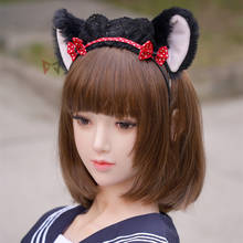 New Cat Tail Ears Hairhoop Lolita Hairbands Hand Made Live Show Prop Accessories Bows Headwear For Stage Game Party  Costume 2024 - buy cheap