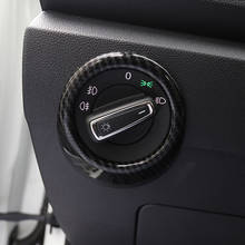 Estilo do carro interior acessórios painel farol interruptor botão capa guarnição 1 pçs abs para vw volkswagen t-roc 2017-2018 2024 - compre barato