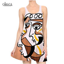 CLOOCL Geometric Art Pattern Ladies Summer Party Girls 3D Print Sleeveless Dress Sexy 2021 New Fashion Beach Dress 2024 - buy cheap