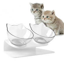 Миска для кошек с чашей для собак, подставка, подача воды пищи, миска для домашних животных, кормушка для кошек и собак, повышенная защита, шейный позвонок для домашних животных 2024 - купить недорого